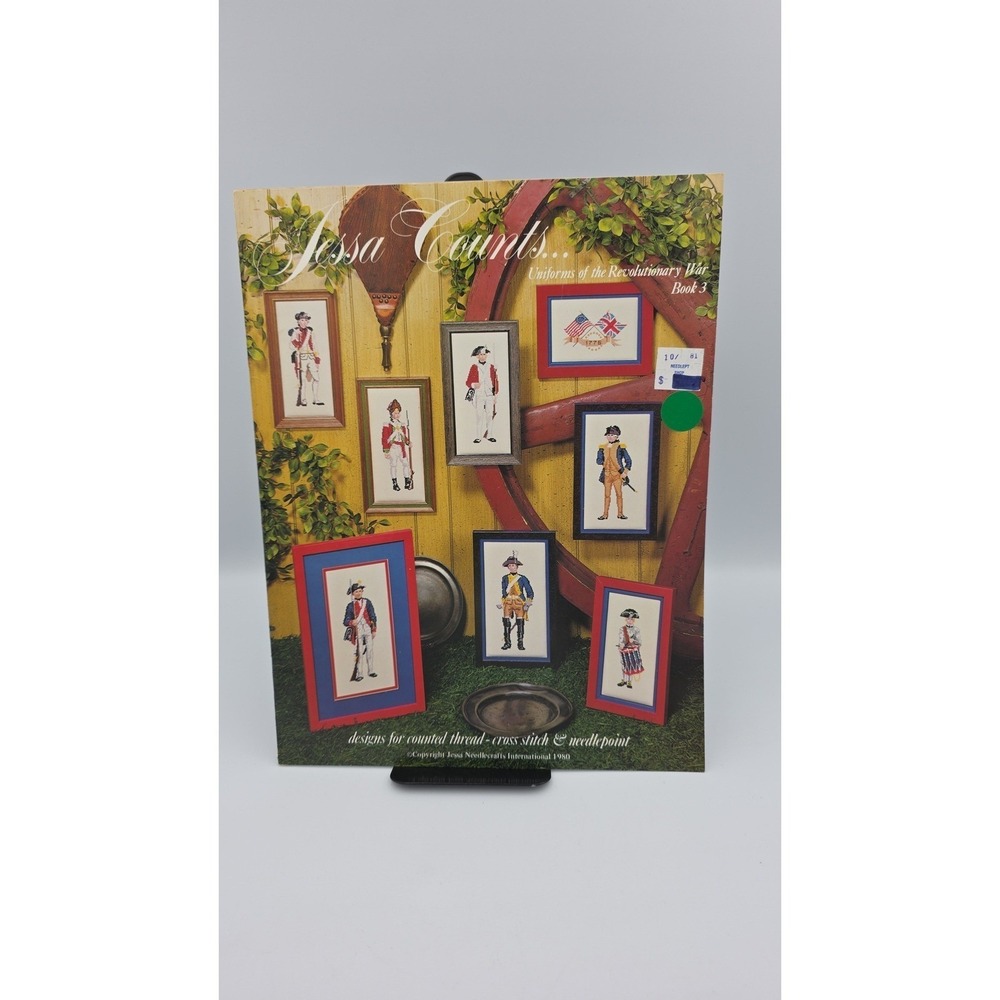 Jessa Counts Uniforms of the Revolutionary War 1980 Cross Stitch‎ Pattern Book 3